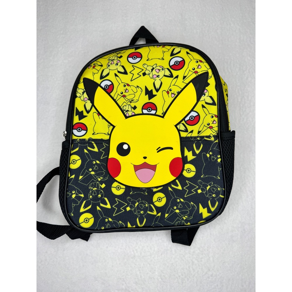 Bioworld Pokemon Pikachu Toddler Backpack Safety Leash Yellow Black Kids‎ Bag